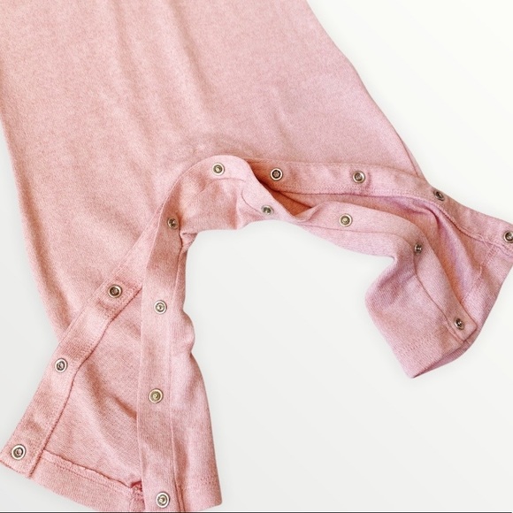Old Navy Baby 18-24M Pink Knit Henley Snap Romper Jumpsuit - Picture 4 of 6
